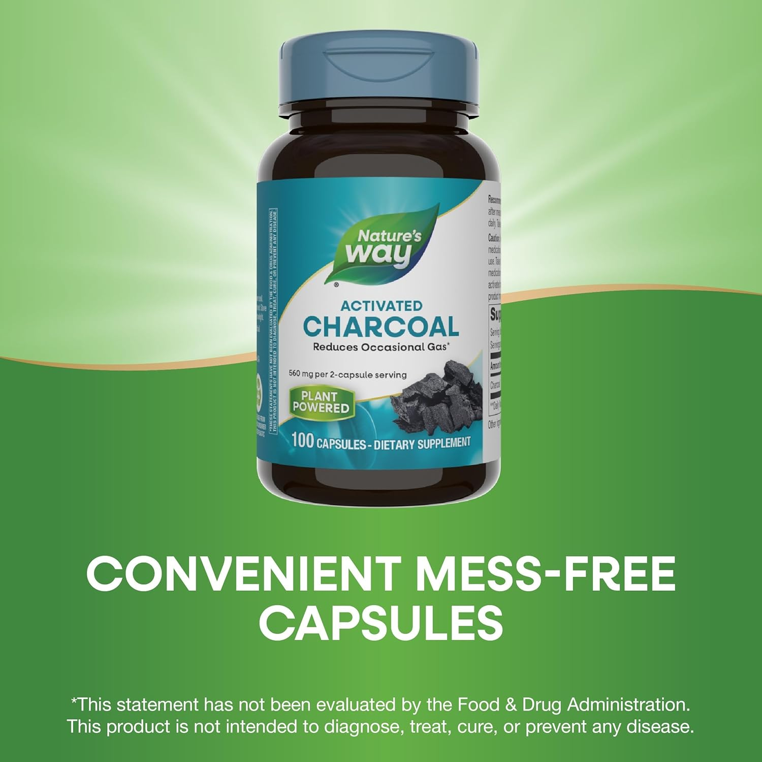 Nature'S Way Activated Charcoal, 100 Capsules image number 2