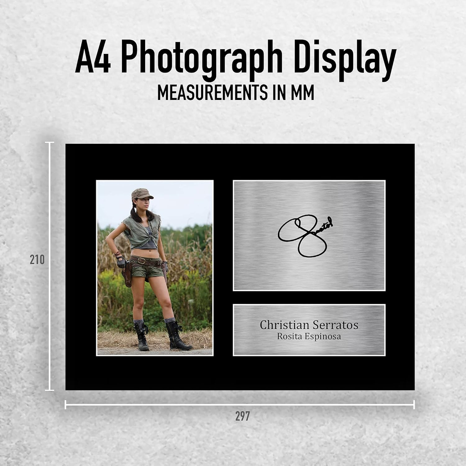 HWC Trading A4 Christian Serratos the Walking Dead Rosita Espinosa Gifts Printed Signed Autograph Picture for TV Show Fans - (Unframed) Christian Serratos image number 3