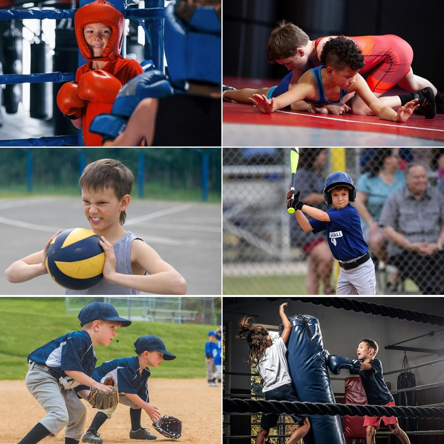 4 Pack Kids Youth Mouth Guard for Sports, Mouthguard Slim Fit, Boys Girls Soft Mouthguard with Case,Professional Sport Mouthguard for Football Lacrosse Basketball Taekwondo Boxing MMA Rugby Karate image number 3