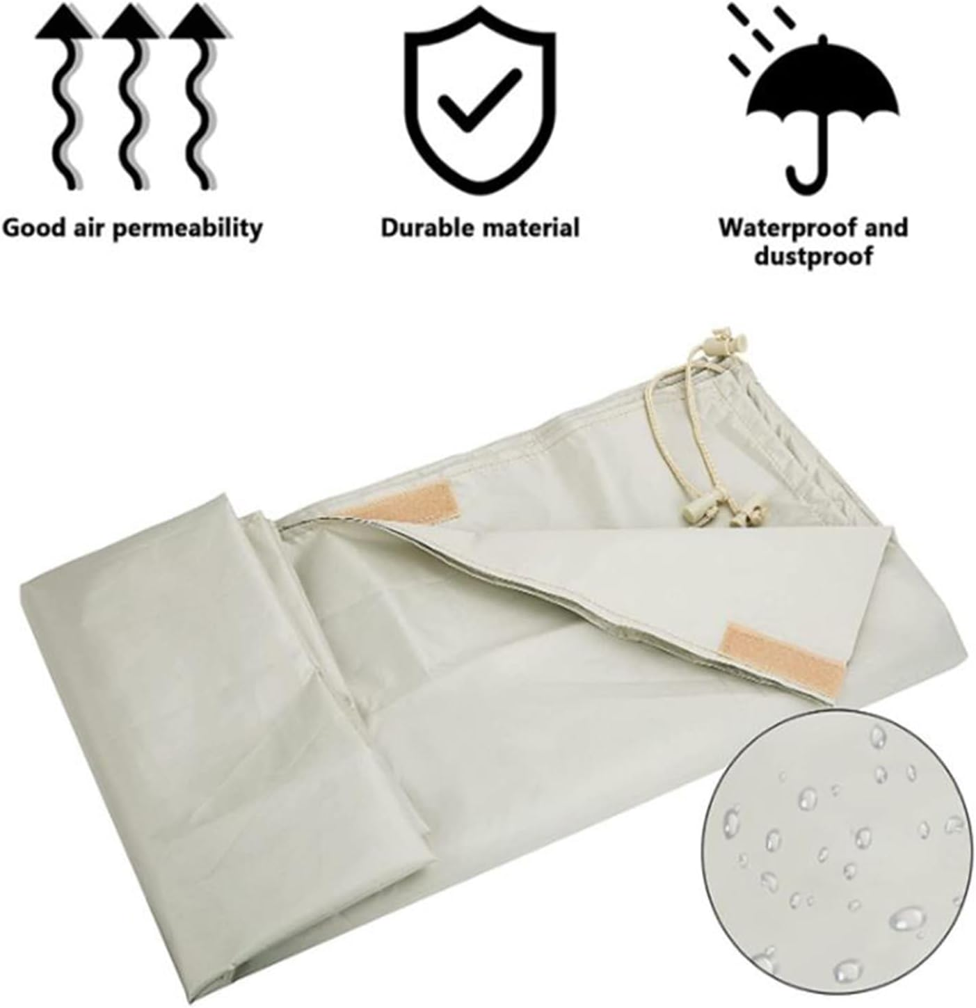 Pool Reel Cover,Waterproof Pool Blanket Cover | Heavy Duty UV Resistant 210D Oxford Cloth Shield for Garden Outdoor Backyard Indoor - Beige 490*96Cm image number 6