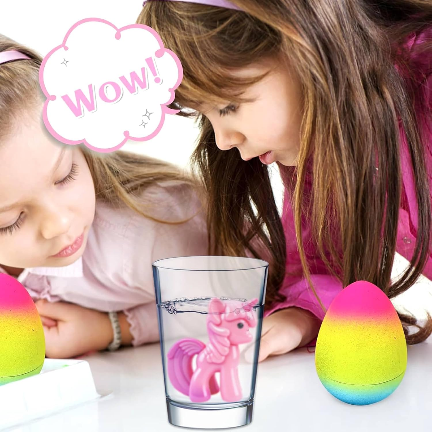 Unicorn Hatching Rainbow Eggs for Kids - 6 Pack Unicorn Gifts for Boys & Girls Age 3+ Year Old, Grows 600%, Birthday Christmasgifts Easter Basket Stuffers Gift, Gifts Girl for Ages 3 4 5 6 7 8 9 image number 5