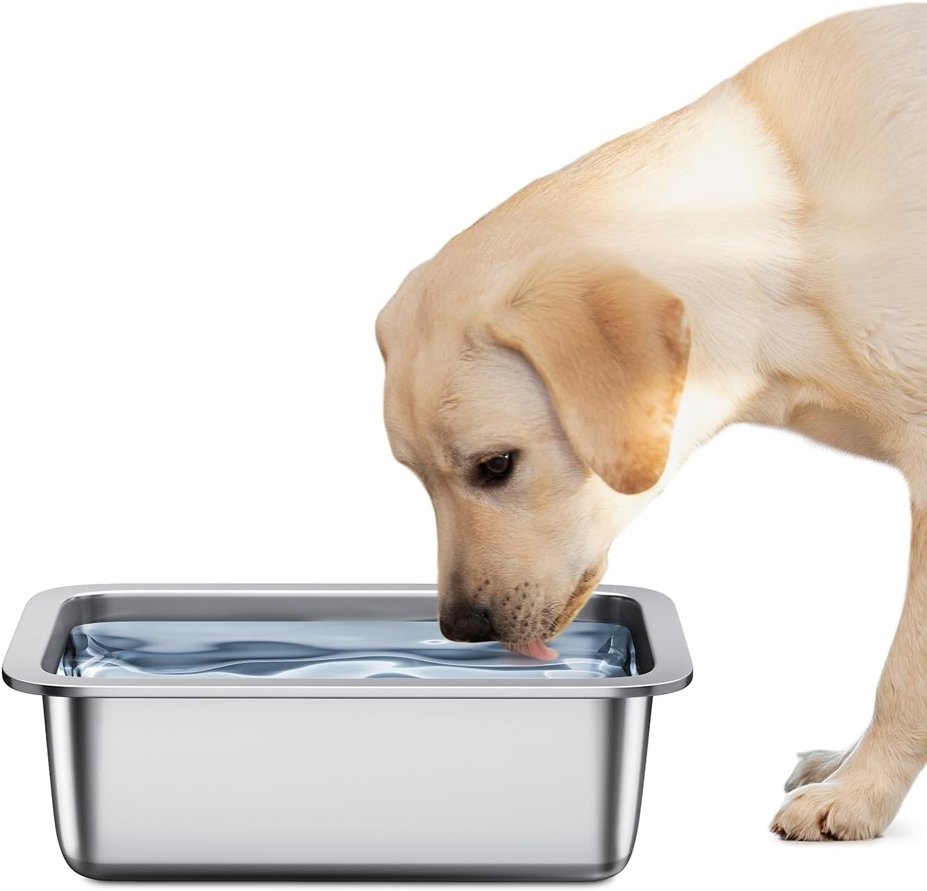 1.5 Gallon Stainless Steel Dog Bowls for Large Dogs, Water and Food Bowl, Outdoor for M-Sized and X-Large Dogs image number 6