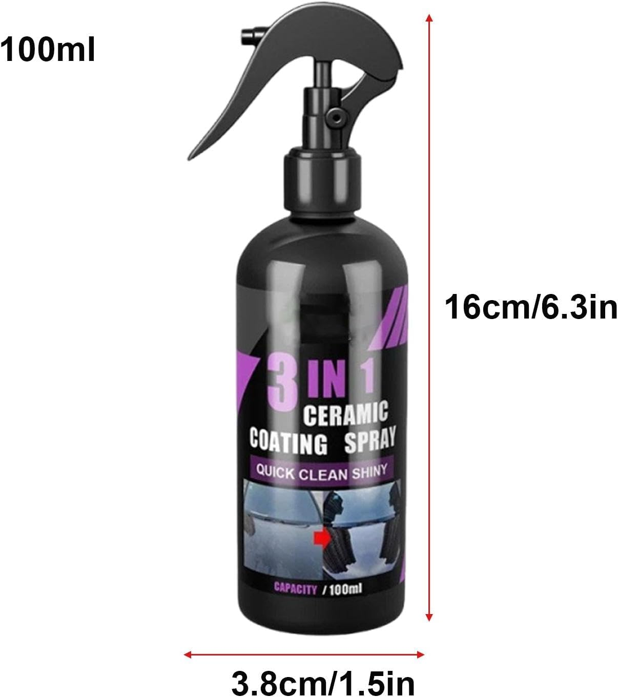 Car Wax Ceramic Coating,100Ml Powerful Nano Wax Ceramic Spray | Paint Care Liquid, Professional Car Body Cleaner, Automotive Top Coats for Cleaning Water Stains