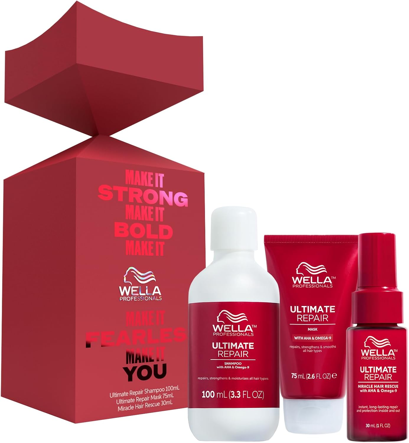 Wella Professionals Ultimate Repair Travel Cracker Set (Shampoo 100Ml + Mask 75Ml + Miracle Hair Rescue 30Ml) image number 3