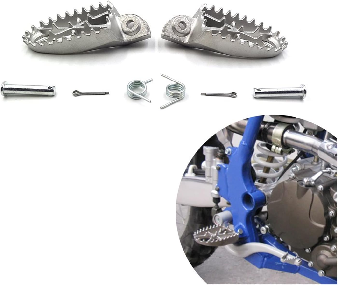 Motocross Footrest Footpegs Foot Pegs Pedals for Motorbike Motorcycle Dirt Bike Pit Bikes Universal Modified Accessories image number 1