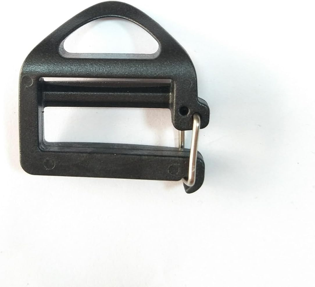 8 Pack Webbing Hook Clip 25Mm 1'' Strap Belt Buckle with Open Lock End Clasp Connector Slide Buckles Ladder Slider Replacement for Backpack Bag Molle Sewn Loop Hiking, Black image number 1