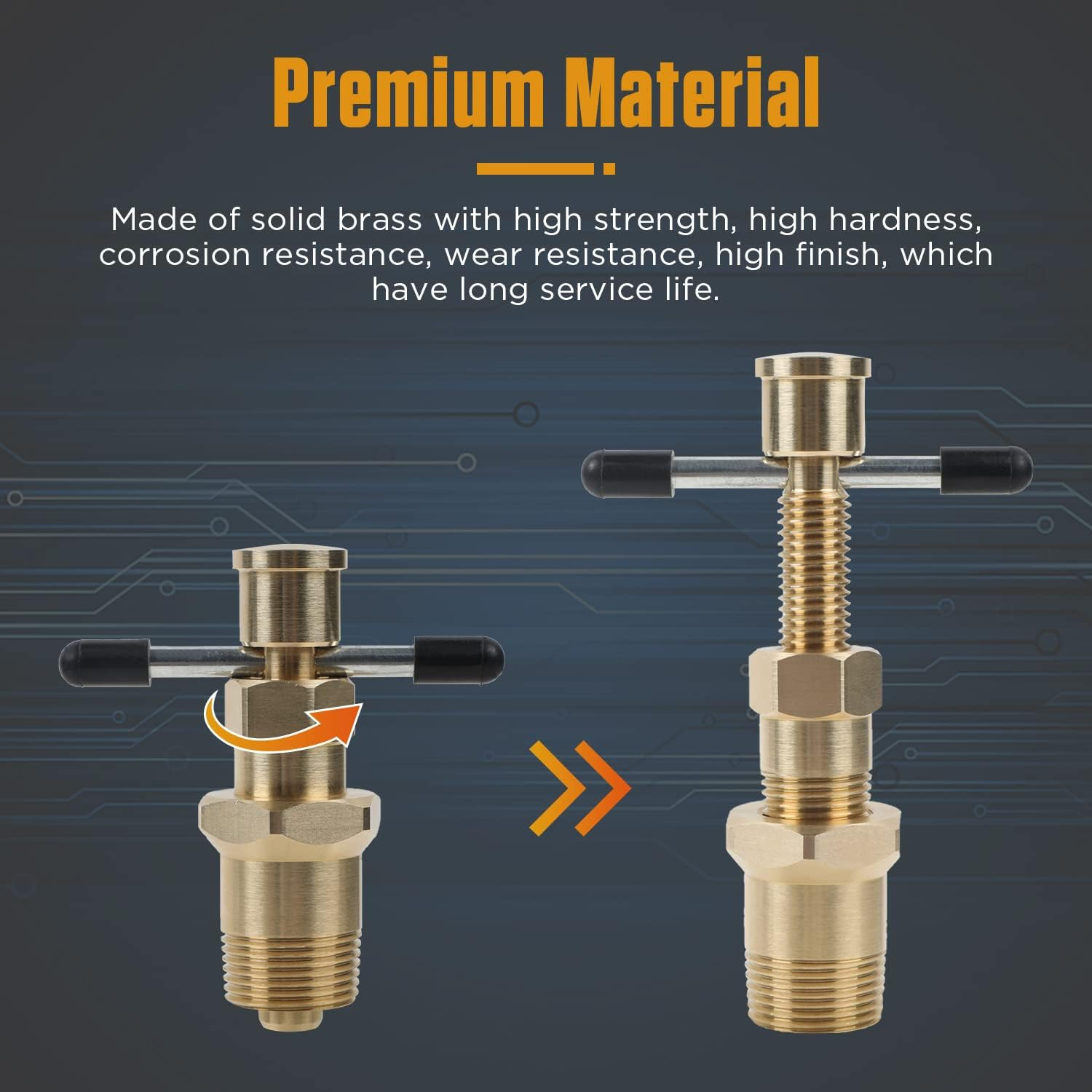 VKALTUL Pipe Olive Remover Puller Tool Easy Removal without Damage, Olive Puller Ferrule Puller, Compression Sleeve Puller Suitable for Brass Olive Pipes with Diameters of 1/2In & 3/4In image number 2