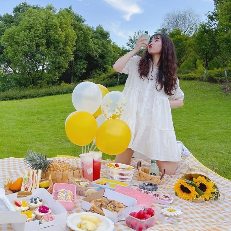 Picnic Mat,Large Sandproof Waterproof Camping Portable Travel Blanket, Foldable Blanket Beach Mat Handy for Outdoor Indoor Family Beach Park Grass,Hiking, Music Festiva (Red White Grid) image number 3