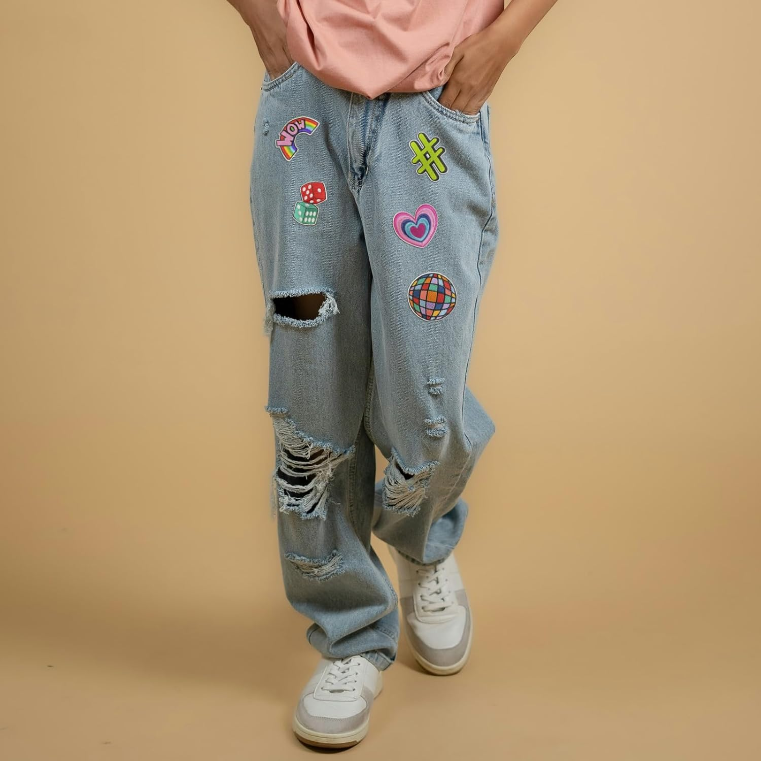 Trendy Patch, Fashion Iron on Patches, Cute DIY Sewing Decor Patches for Backpacks, Embroidery Applique Aesthetic Stuff for Clothing, Jackets, Jeans (Trendy4 16 Pcs) image number 5