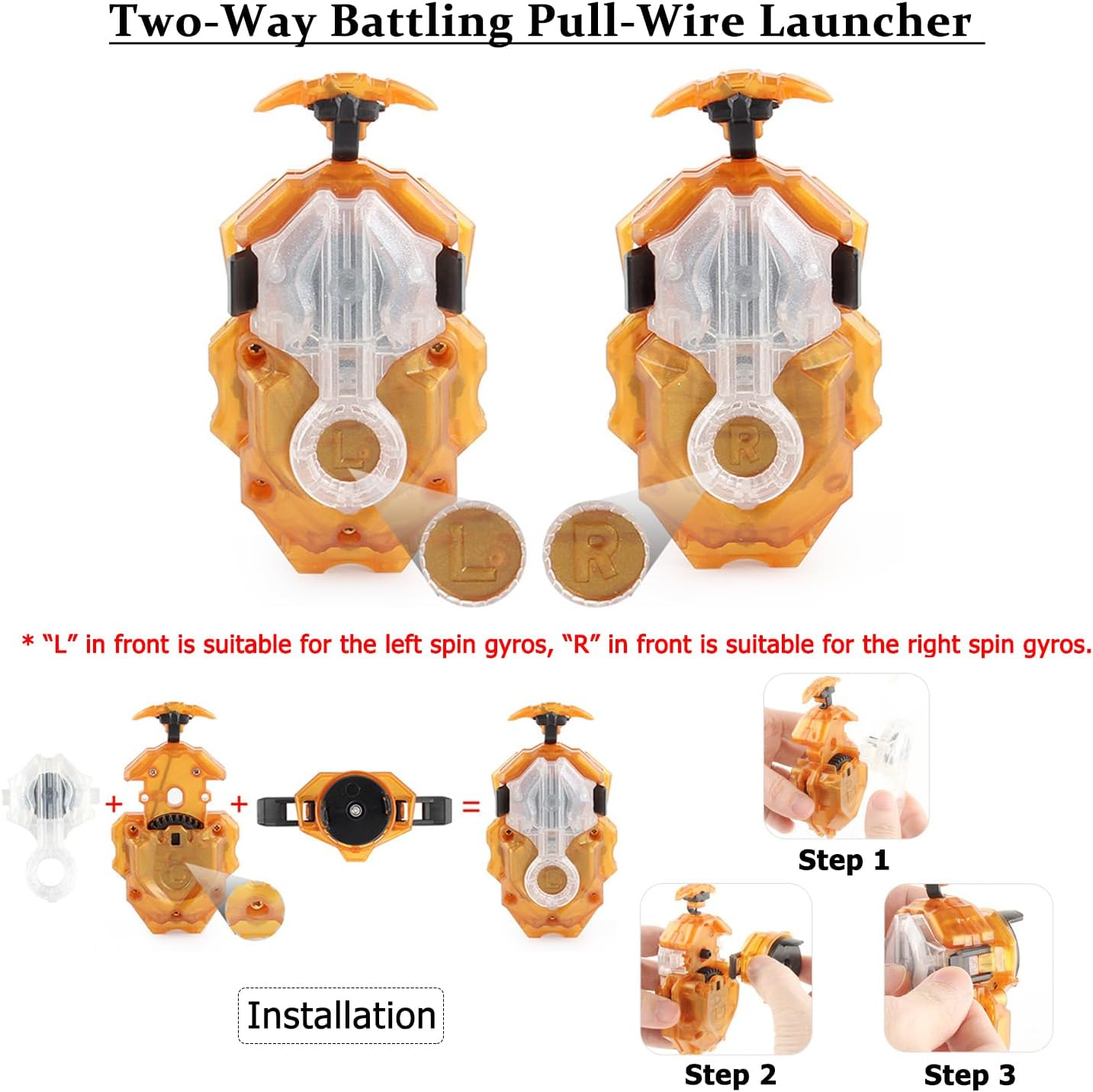 Tukiie Battling Top Gyro Toy Set, 12 Spinning Tops & 2 Launchers with Black Storage Box, Birthday Gifts for Children Boys Girls Kids Aged 6+ image number 3