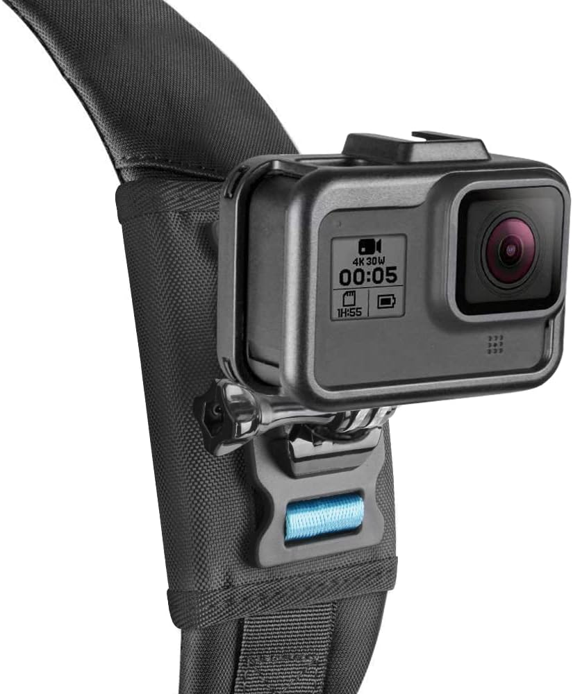 WOTOW Backpack Shoulder Strap Mount with 360&deg; Rotating J Hook Mount and Adjustable Pad Gopro Mount Compatible with Gopro Hero 9 8 7 6 5 4 3+ DJI OSMO Action Insta 360 ONE R and Most Action Cameras image number 3