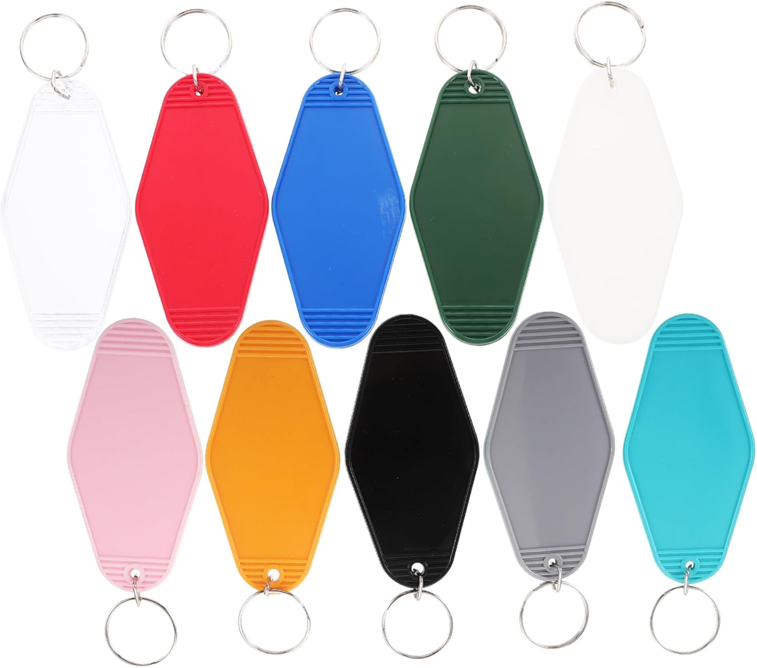 LRXIYODE 20Pcs Plastic Key Identification Tags Luggage Hanging Labels for Suitcases Backpacks Keys Reusable Keychain Tags for Travel and Bag Organization Random Color image number 6