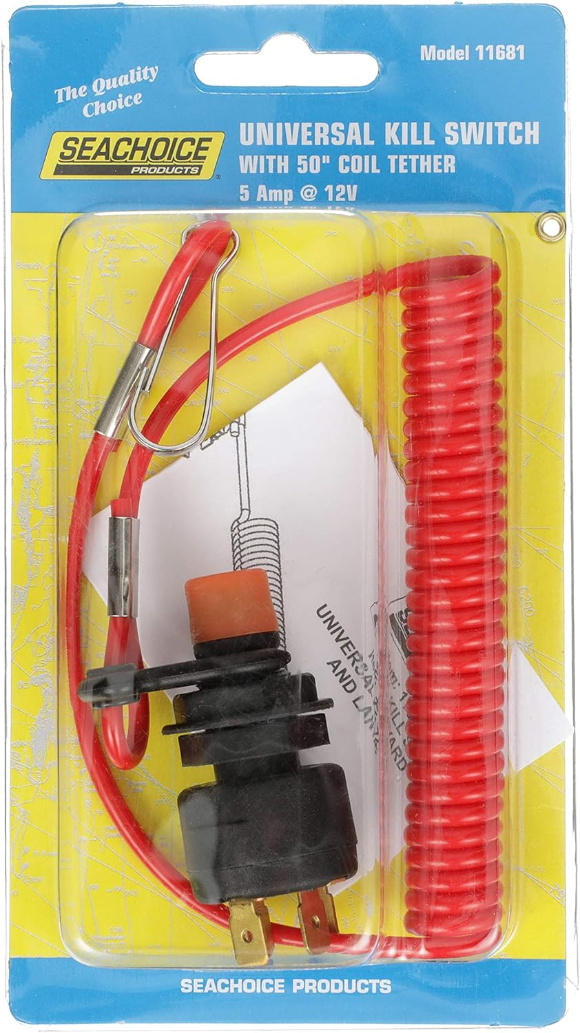 Seachoice Universal Boat Kill Switch Kit,Red image number 2