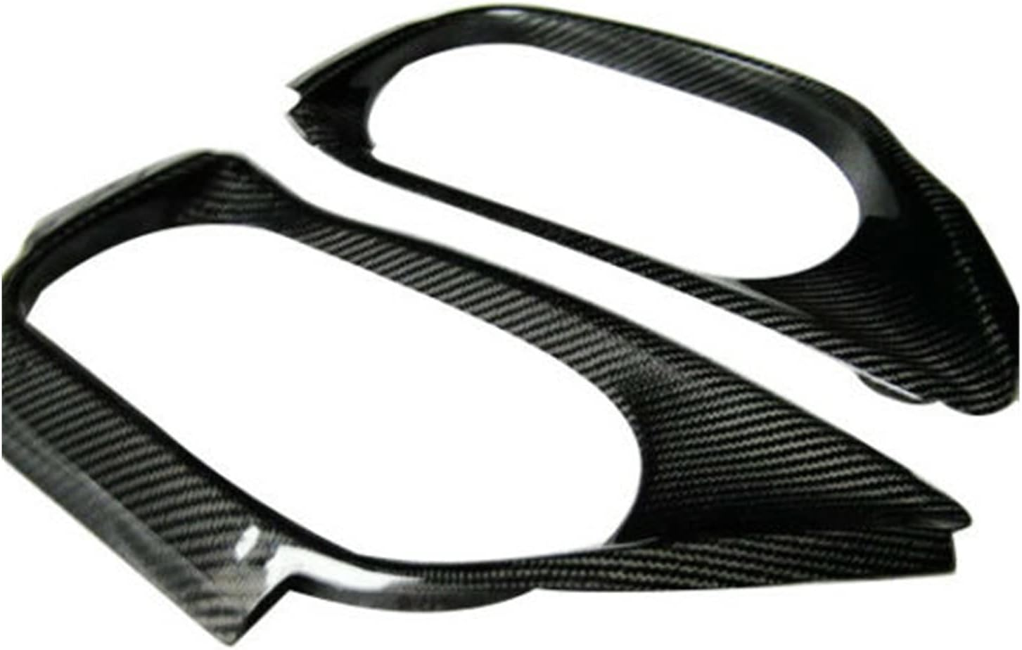 Muffler 2PCS Carbon Fiber Rear Exhaust Muffler Tip Pipe Frame Cover Trim Air Outlet Vent Lid Strip Compatible with Nissan GT-R R35 2008-2016 image number 2