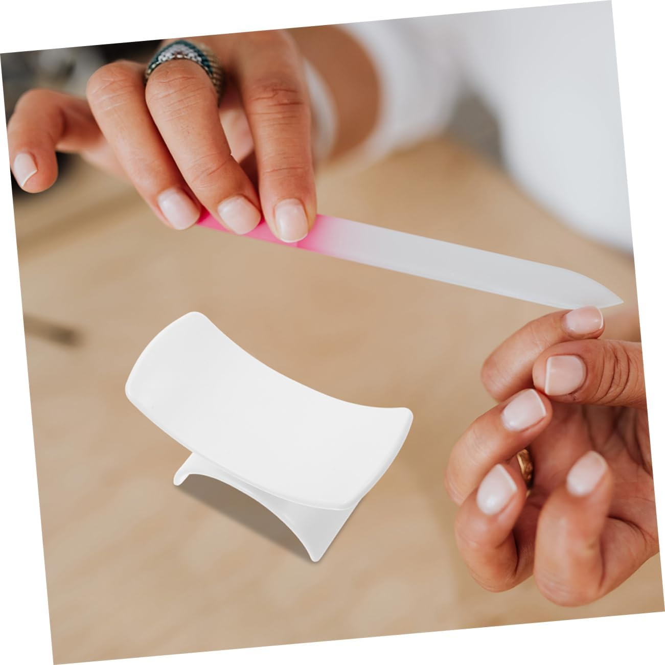 IWOWHERO 2Pcs Detachable Nail Art Hand Pillow Portable Nail Table Manicure Beauty Hand Holder Technician Accessories image number 3