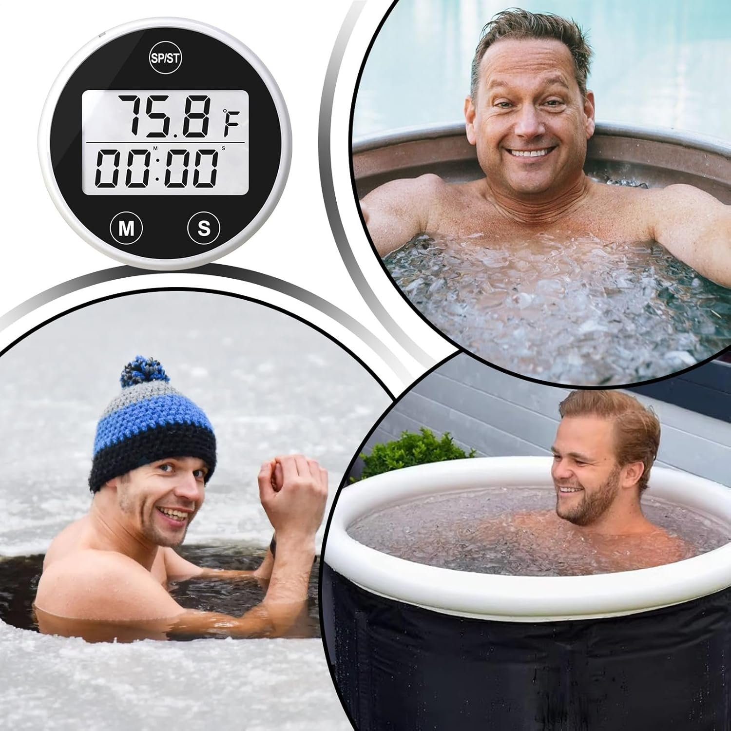 Floating Water Thermometer - Pond and Hot Tub Gauge with Alarm | Easy-Read Floating Temperature Sensor with Timer, Waterproof Design for Pool Spa Bath Outdoor Water Monitoring, 1.57 Inches image number 3