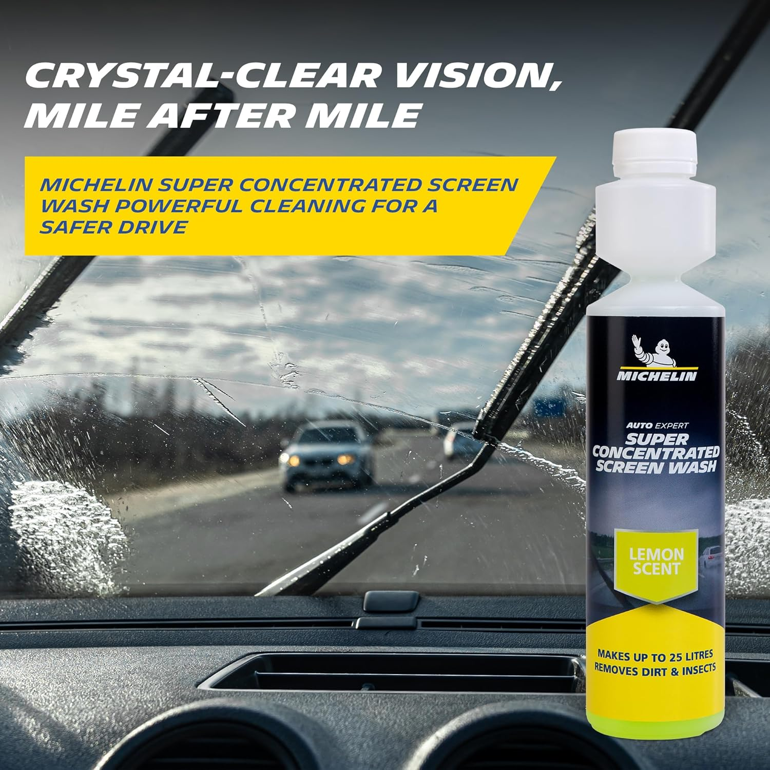 MICHELIN MC31999 Super Concentrated Glass Water Additive, Spring Scent &ndash; 250Ml Windshield Washer Fluid Enhancer image number 3