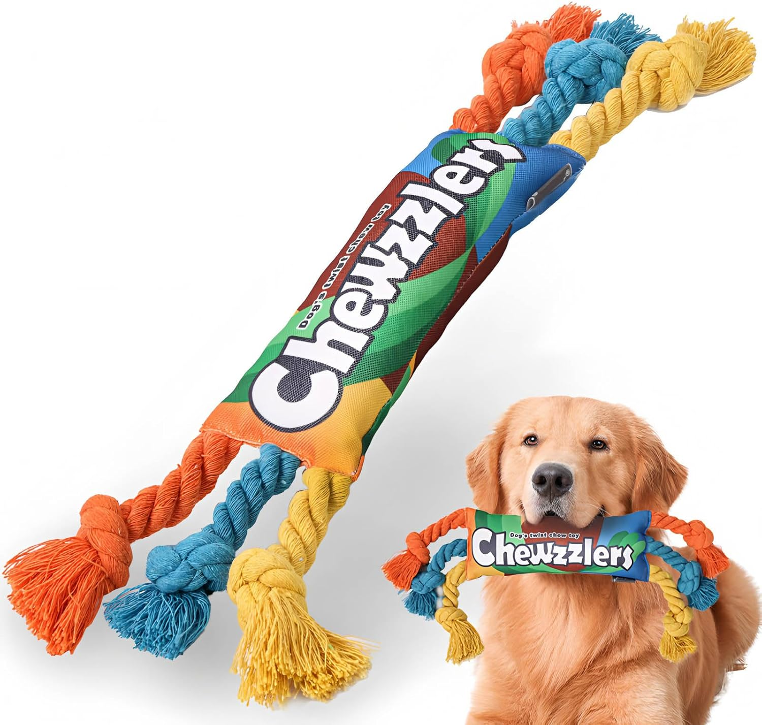 AIMANWEI Dog Rope Toys for Aggressive Chewers, Pet Interactive Squeaky Treat Dispensing Ball for Tough Small Medium Large Breed Puppy Toys, Dogs Rope Chew Toys Bundle for Boredom image number 5
