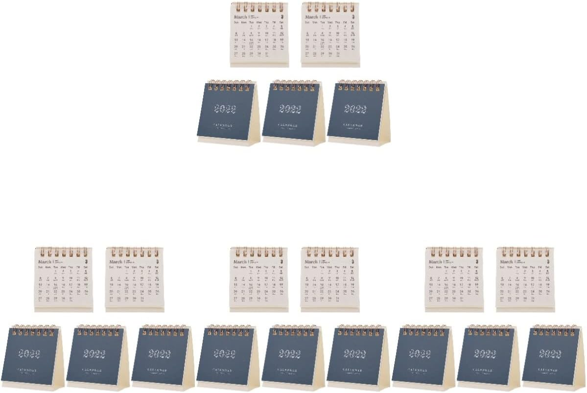 STOBOK 20Pcs Mini Desktop Calendar Decorative Desk for Desk Memo for Home Office Use image number 2
