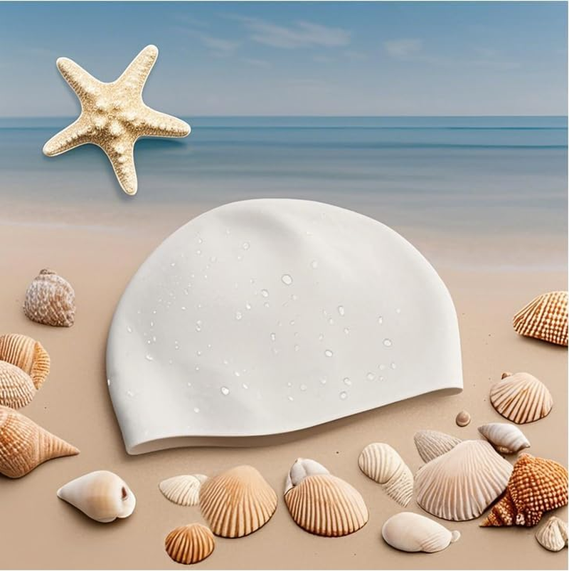 2 Pack Adult Swim Caps Soft Waterproof Silicone Swimming Hat for Unisex Tennagers Comfortable Non-Slip Bathing Cap for Long and Short Hair image number 2