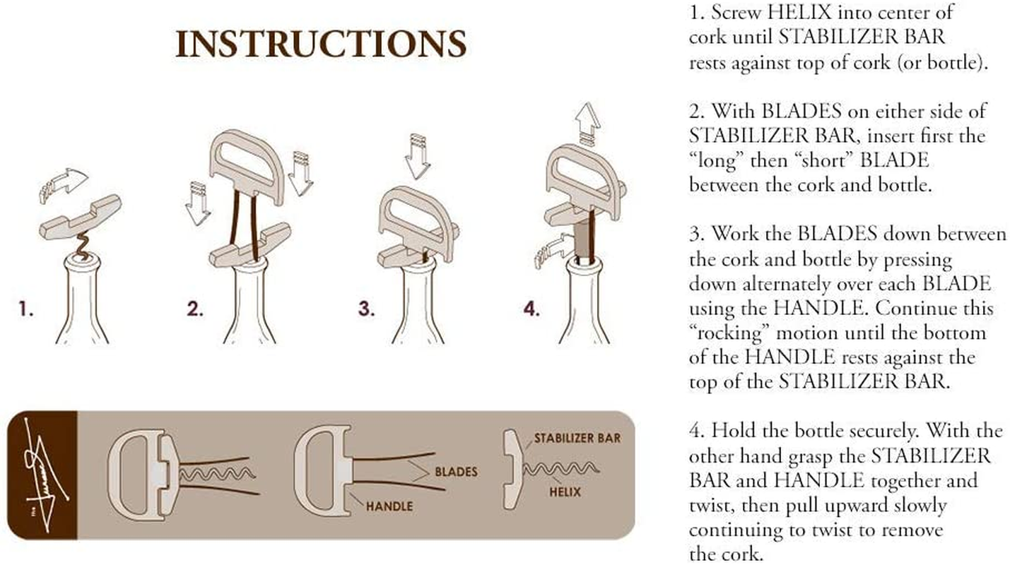 Durand the Corkscrew Bottle Opener Wine Cork Remover image number 3