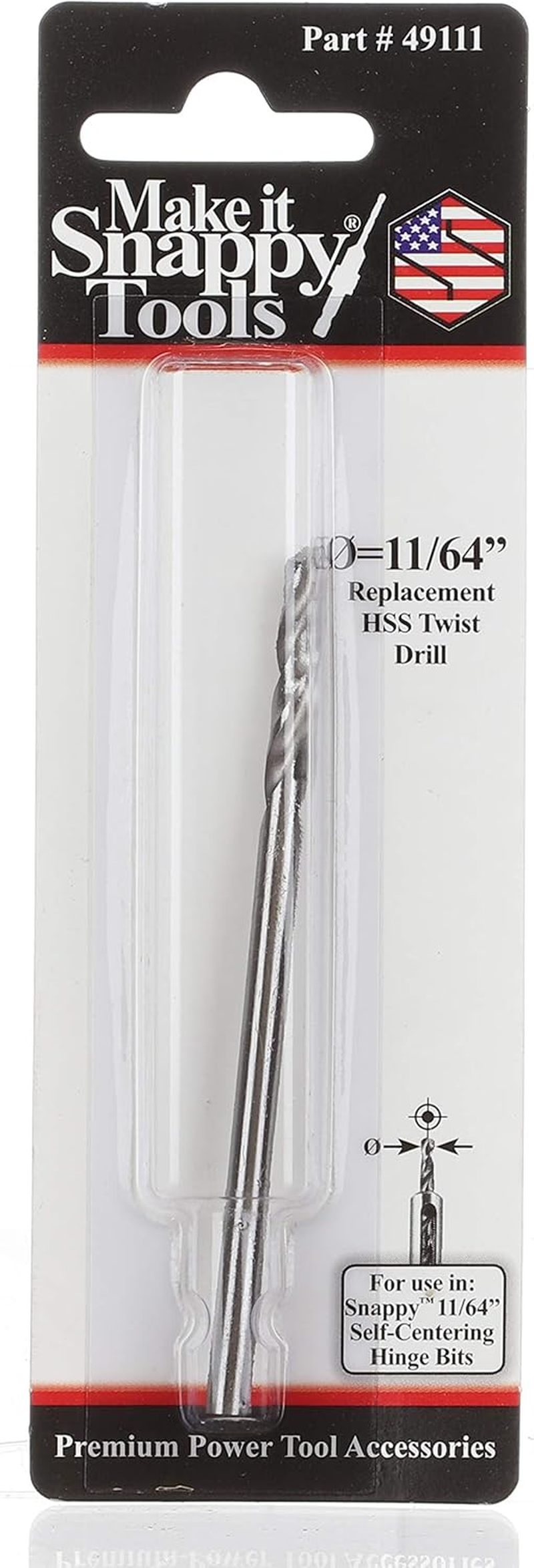 Snappy Tools 45111 Replacement High Speed Steel Drill Bit, 11/64-Inch Size image number 2