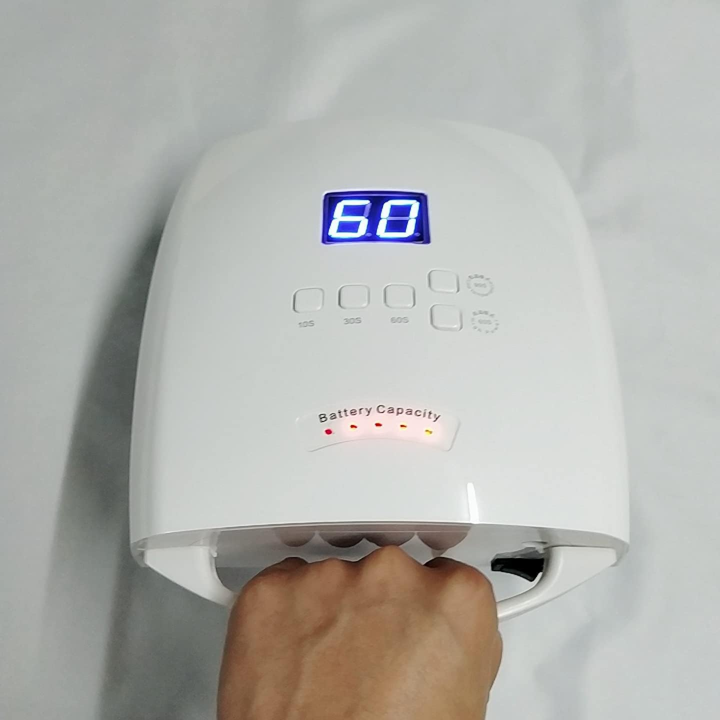 Nail Dryer Nail Dryer Red Light Machine Pedicure Lamp Automatic Sensor Gel Manicure Lights Rechargeable Portable Handle Nail Uv Led Lamp Nail Lamp image number 3