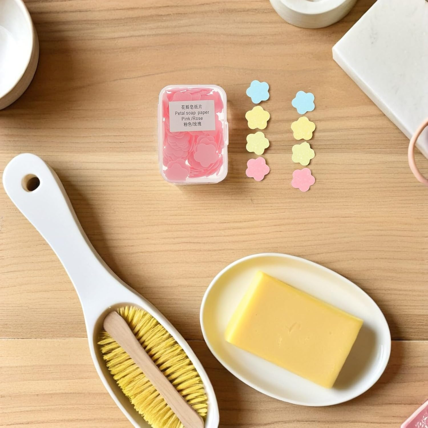 BCOATH 12 Boxes Portable Bath Hand Washing Soap Paper Sheets Scented Mini Disposable Soluble Soap for Outdoor Travel Camping Hiking Adults image number 5