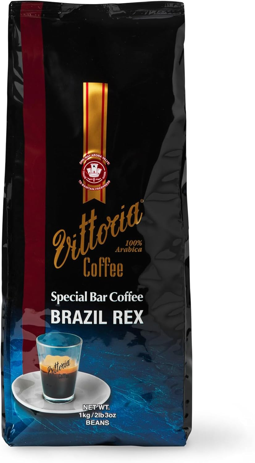 Vittoria Coffee Brazil Rex 100% Arabica Special Bar Coffee Beans. Online Exclusive - 1Kg image number 1