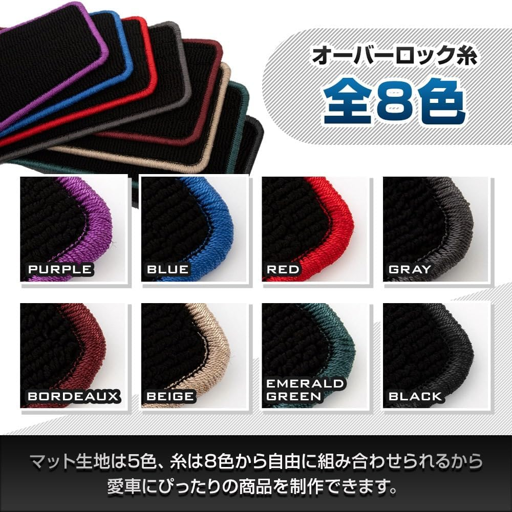 Yours Spacia Custom Gear Floor Mat 2-Piece Set [Color: Gray X Black/Red] [Heel Pad a Type] Front Rear Check Pattern Solid Heel Pad Garbage Dirt Cleaning Scratch Prevention Cover Protection Custom image number 5