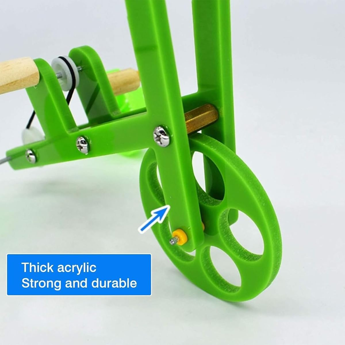 AIMALL Parrot Training Bicycle Toy, Interactive Bird Props for Small and Medium Birds, 5.51X2.83X3.42 Inch or 7.28X2.83X4.92 Inch, Includes Spare Belt image number 3