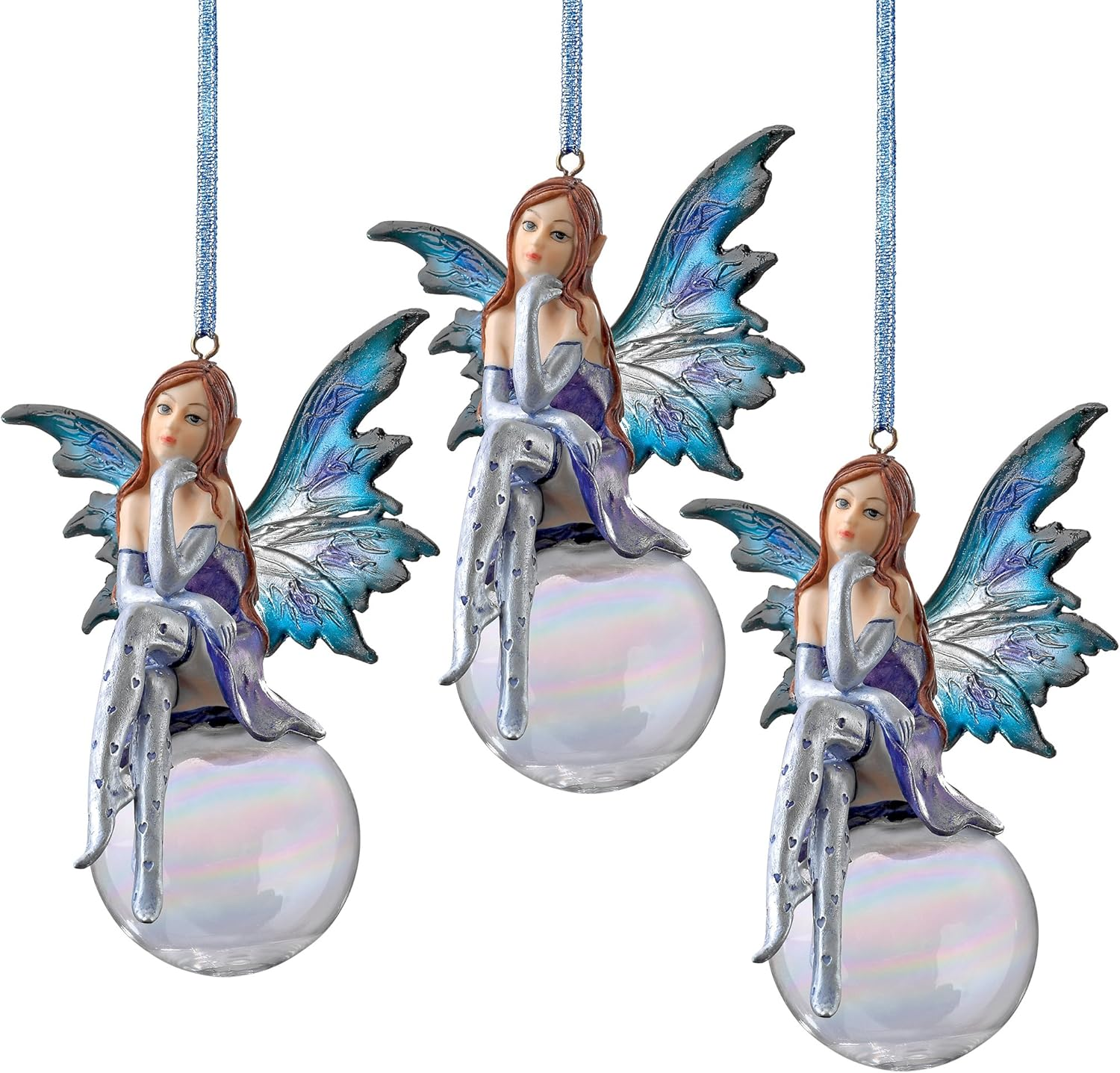 Design Toscano the Snow Fairy Goddess Holiday Ornament (Set of 3)