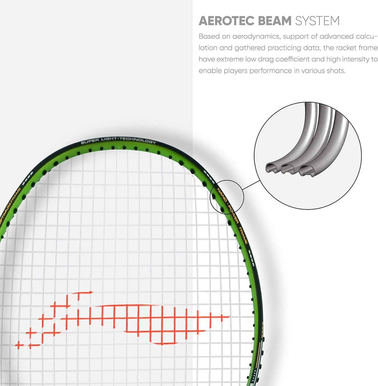 Li-Ning Wind Lite Strung Badminton Racquet with Free Full Cover (78 Grams. Powered by Windstorm) image number 1