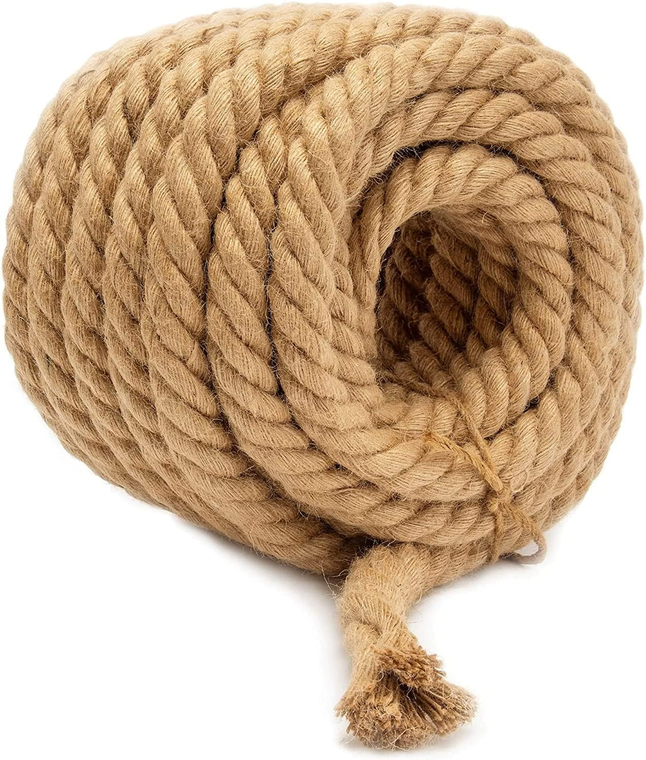 Jute Rope Garden Twine String Indoor and Outdoor DIY Twisted Manila Rope Home Decor Crafts for Gardening Thick Rope Natural Nautical Nemp Strong Jute Rope (100, 5/16 Inch (8Mm)) image number 6
