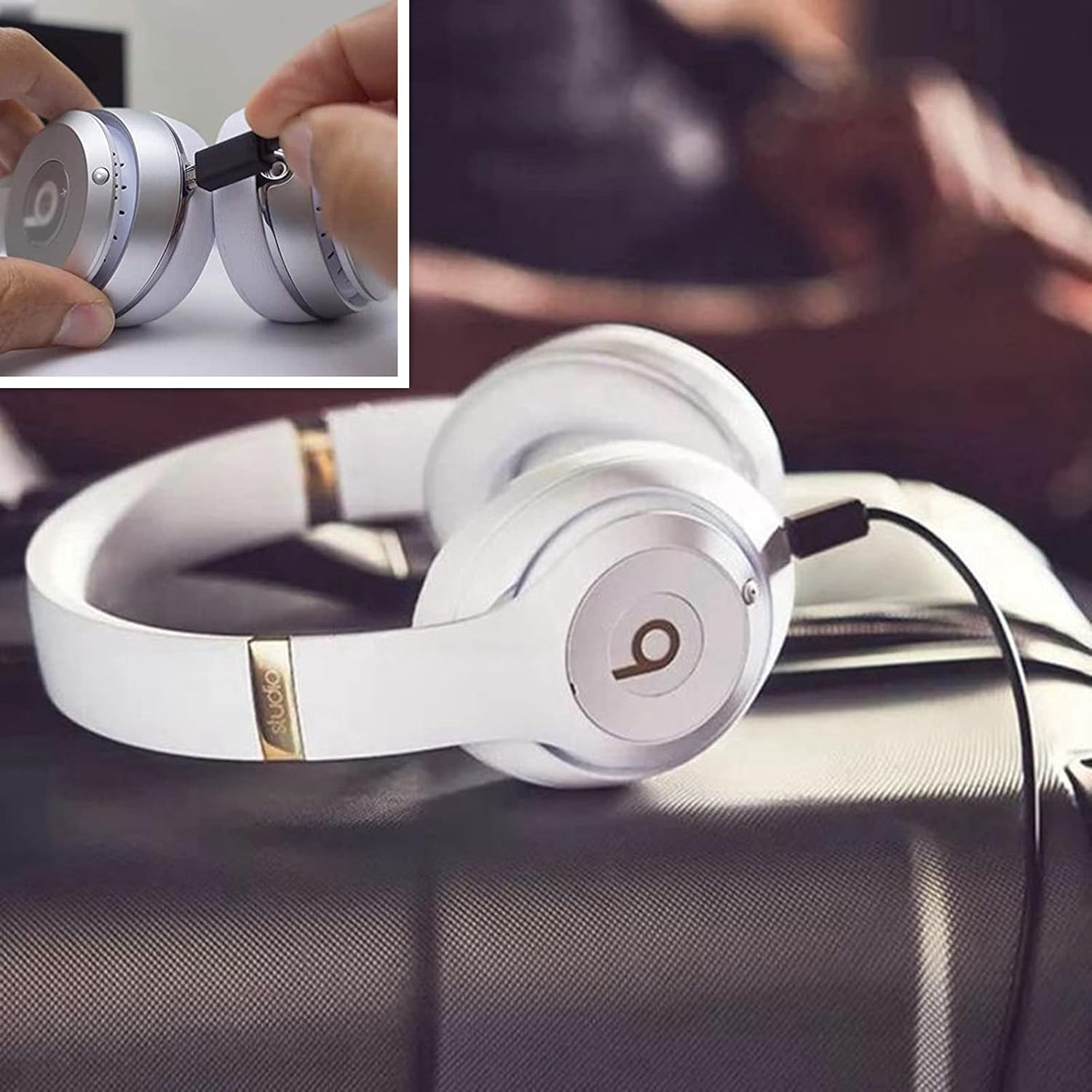 Aquelo USB Charger Cable Cord Compatible with Beats Studio 3 Solo 3 Wireless Powerbeats 2 3 Wireless Earphones image number 2