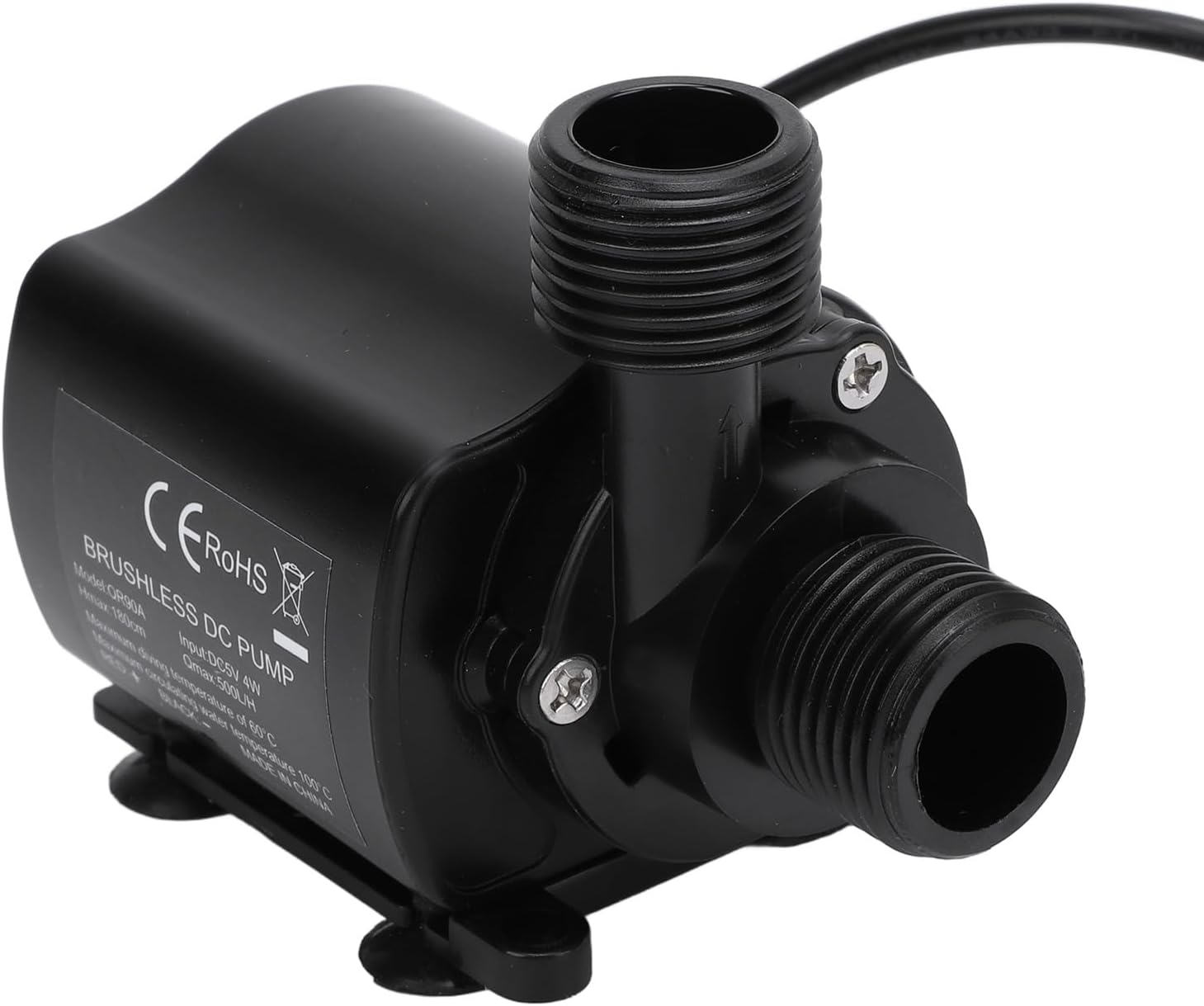 A Q U a S T R E a M, Submersible Water Pump, DC 5V 4W Ultra Quiet USB Pump with 500L/H Flow Rate, 180Cm Lift, for Aquariums, Fountains and Hydroponic Systems image number 2