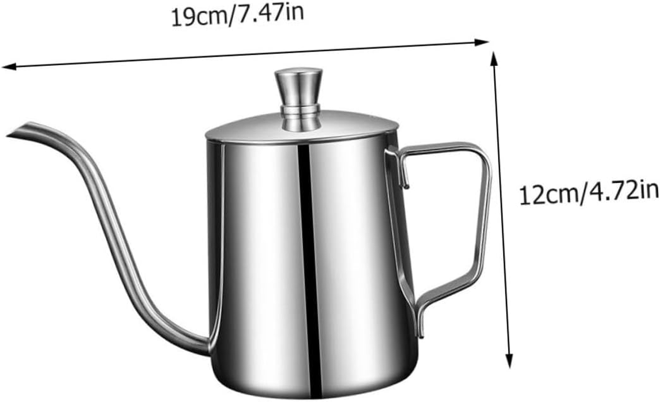 HEANUJJ Stainless Steel Mini Coffee Pot with Lid Polished Household Water Kettle for Home Office and Tea Use Fine Workmanship and Practical Design