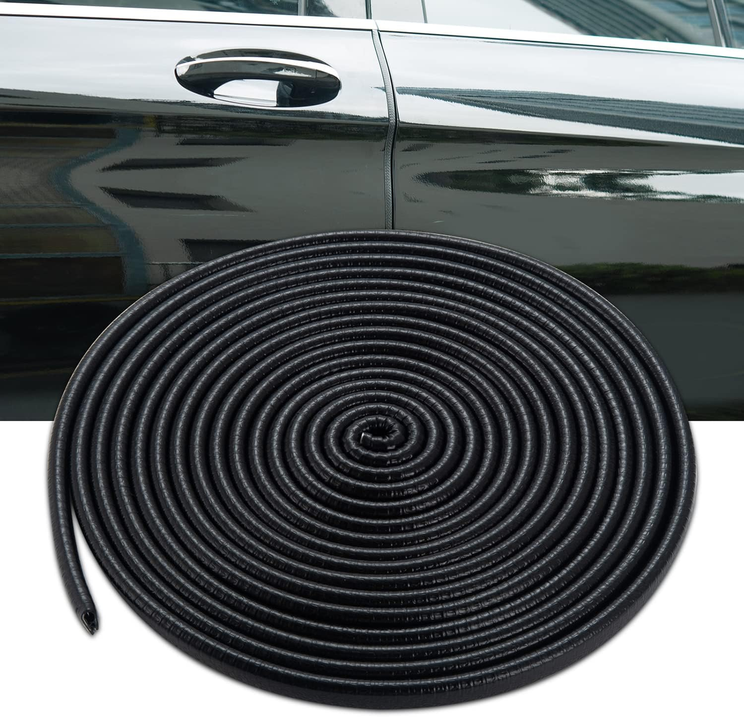 Car Door Edge Protector - Rubber U Shape Trim Seal No Glue Accessories for Sedan, Trucks, SUV, ATV, Boats (Gray, 5M)