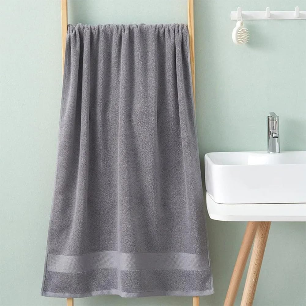 4 Pack Bathroom Towel Ultra Soft Water Absorbent Towel Set, Large Bath Sheets Towels, Lighter Weight, Quicker to Dry, 70 X 140 Cm, Grey - Grey image number 2