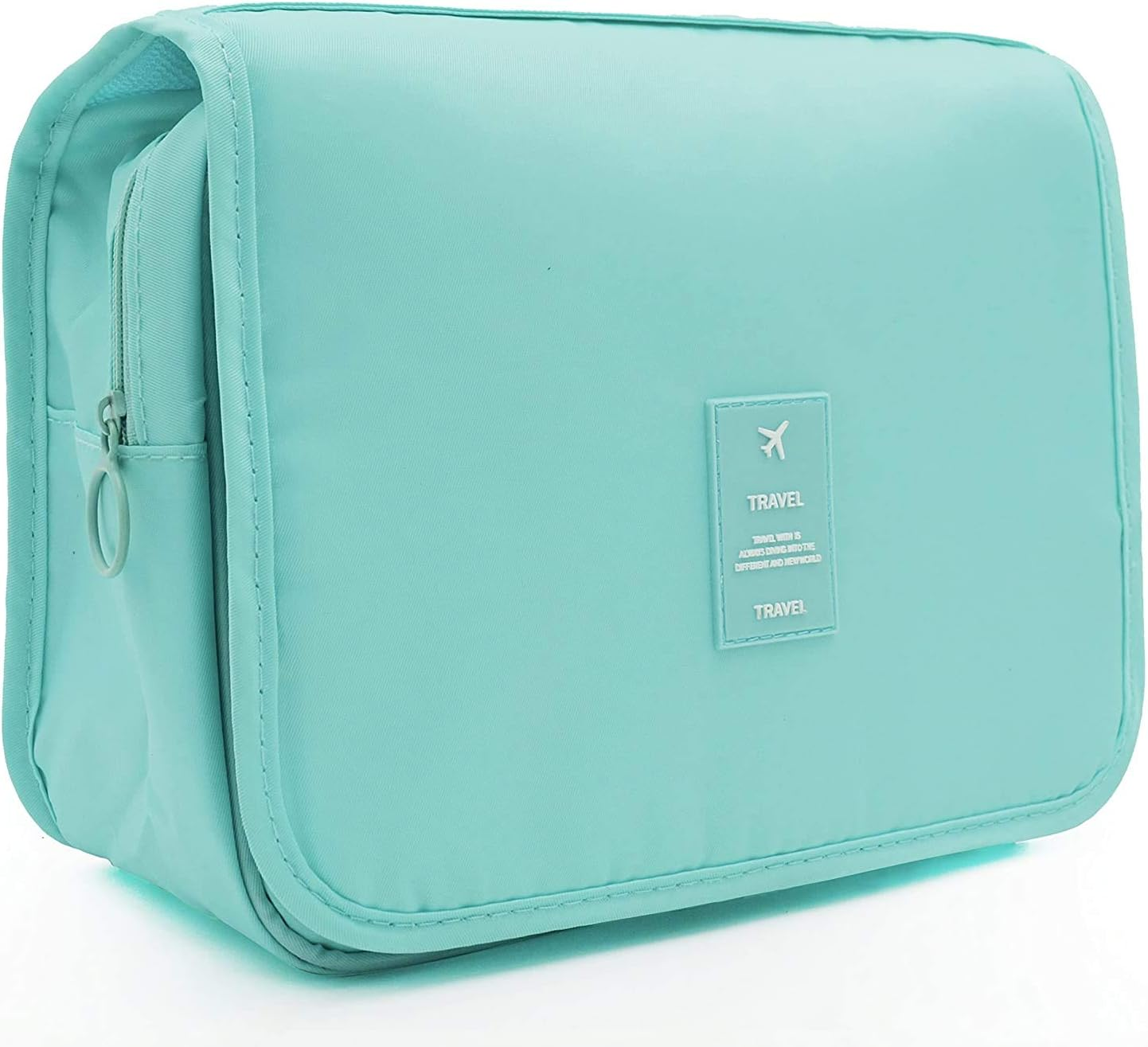 Trawila Travel Hanging Toiletry Bag Cosmetic Bag Makeup Organizers for Men & Women with Sturdy Hook, Blue Flower, Fashion