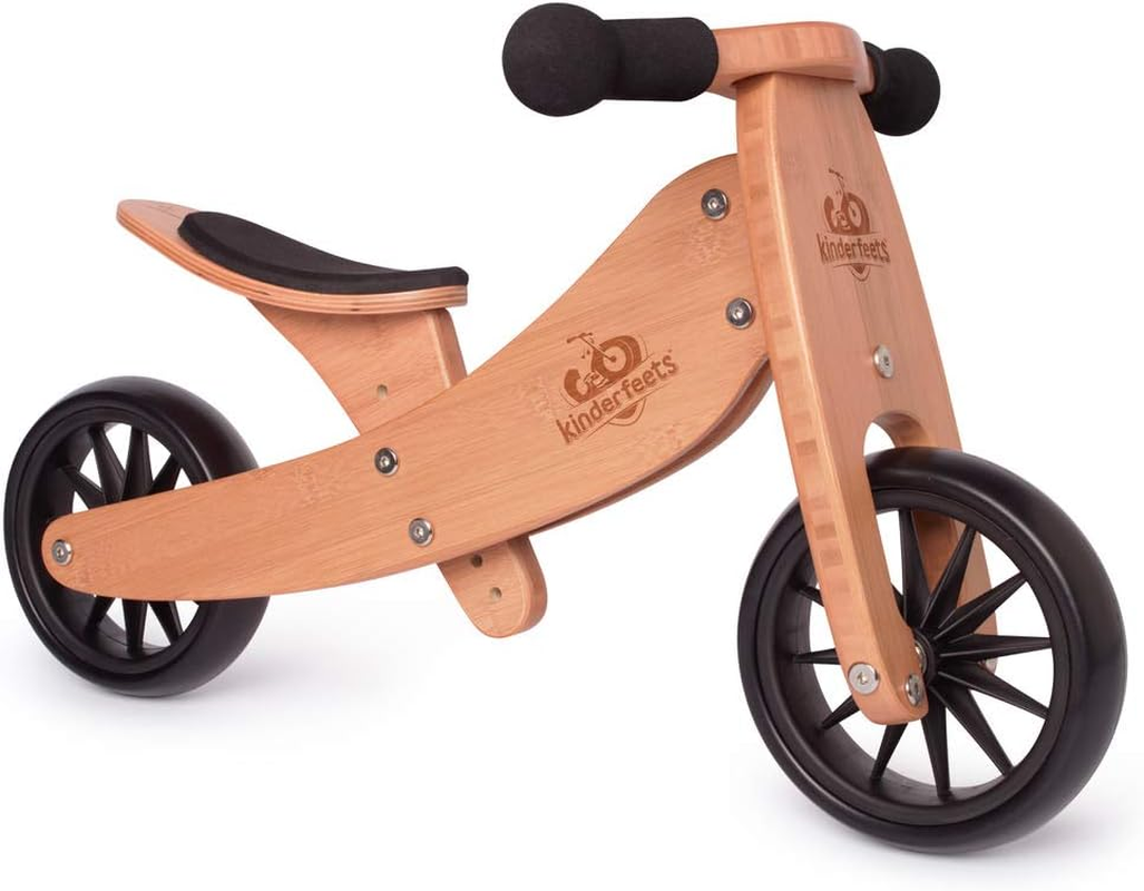 Kinderfeets Tiny Tot 2-In-1 Trike Balance Bike Bamboo image number 2