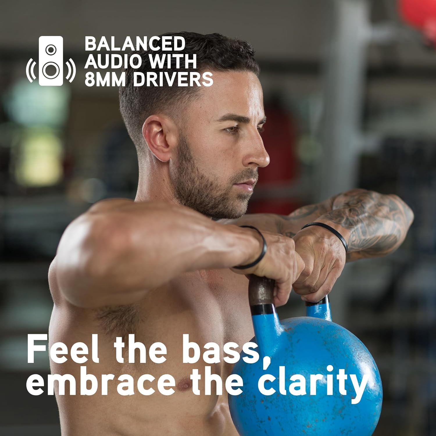 Blueant Pump Air Epic True Wireless Earbuds, Active Noise Cancelling with Transparency, 40Hr Battery with Charging Case, IP54 Sweatproof, 6 Mic Clear Calls, Rapid Charging, Black image number 5