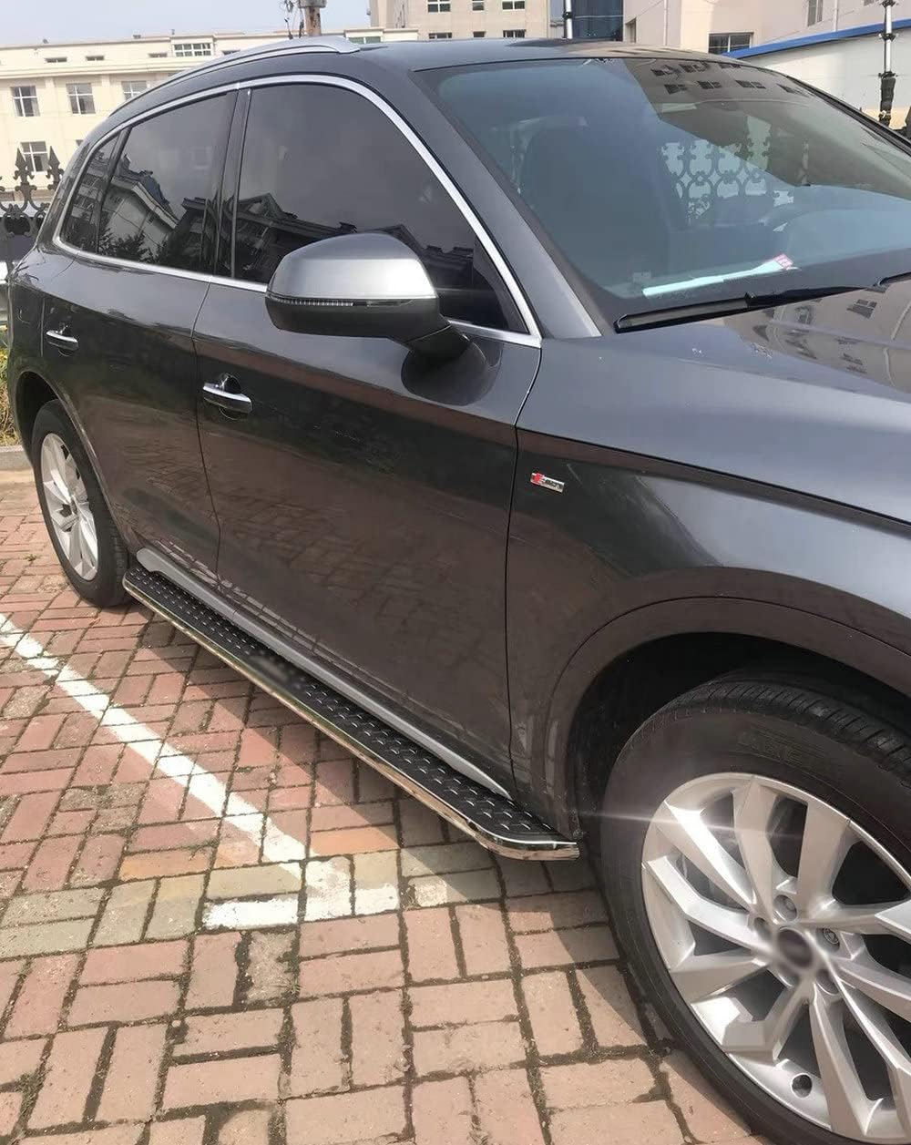 2Pcs Aluminum Running Boards Fixed Nerf Bars Side Steps with Brackets Compatible with Mercedes Benz GLB 2020-2025 (XK) image number 1