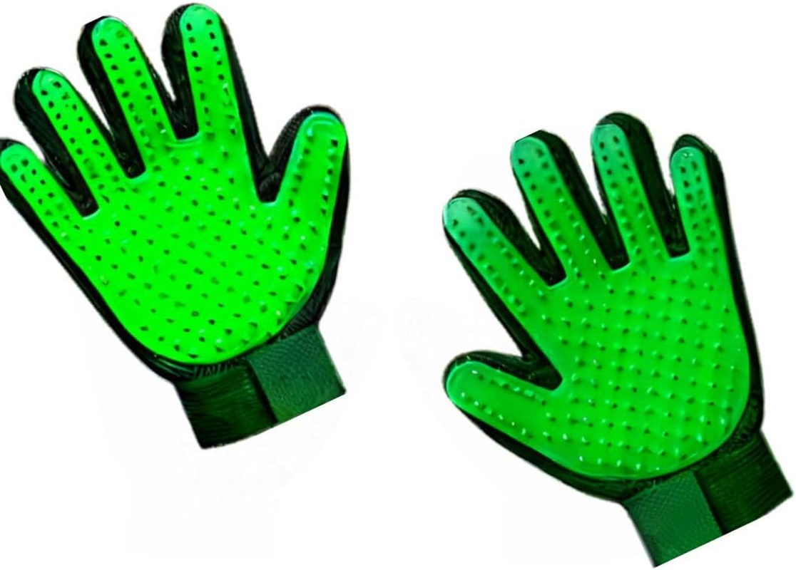 Pet Grooming Glove for Cats and Dogs, Deshedding Brush (Blue, Medium) image number 5