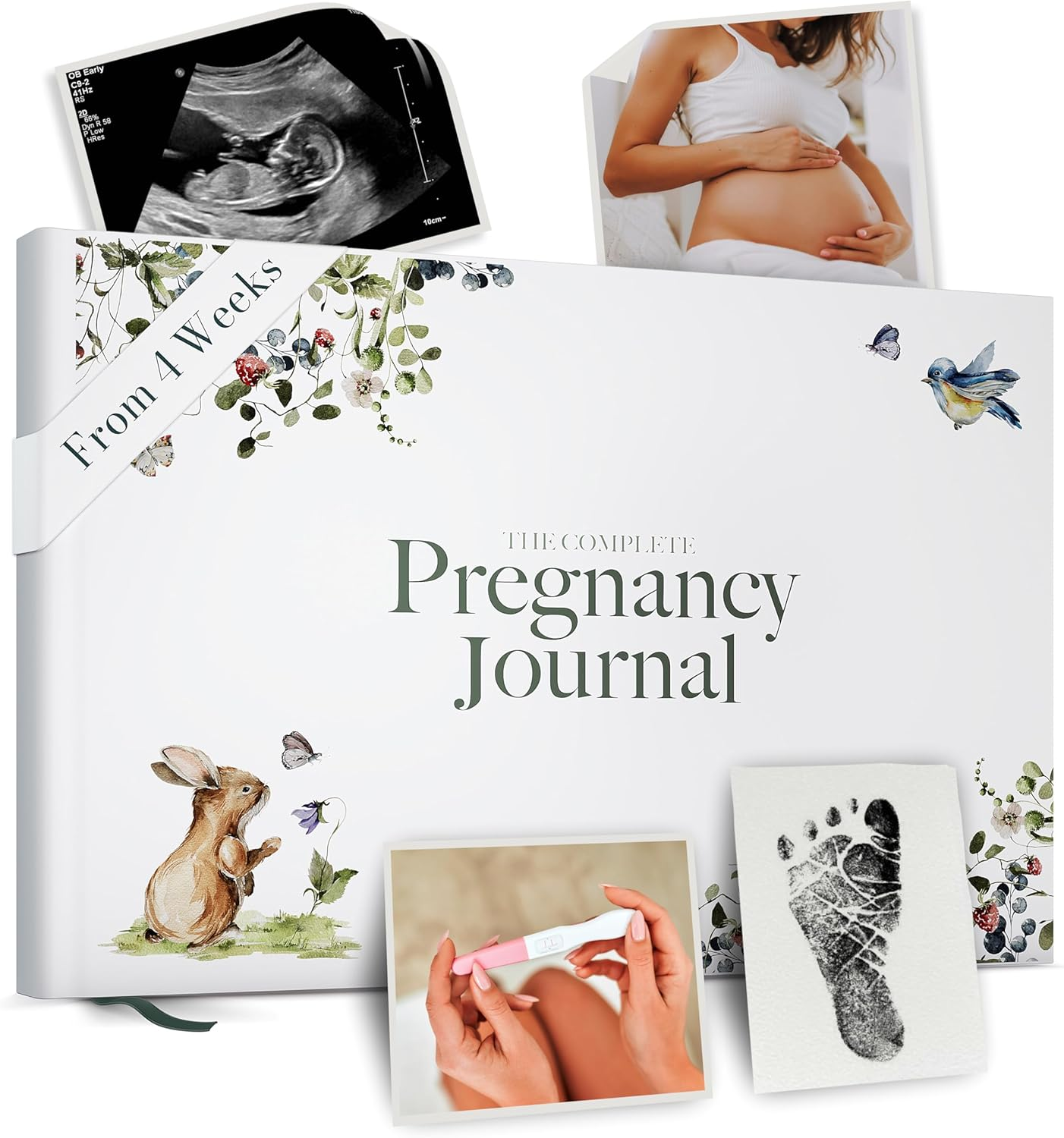 Pregnancy Journal & Memory Book - Great First Time Mom & Baby Gift - Keepsake Pregnancy Book & Journals - 40 Weekly Calendars Milestone Journey - for Ultrasound Photos & Tracking