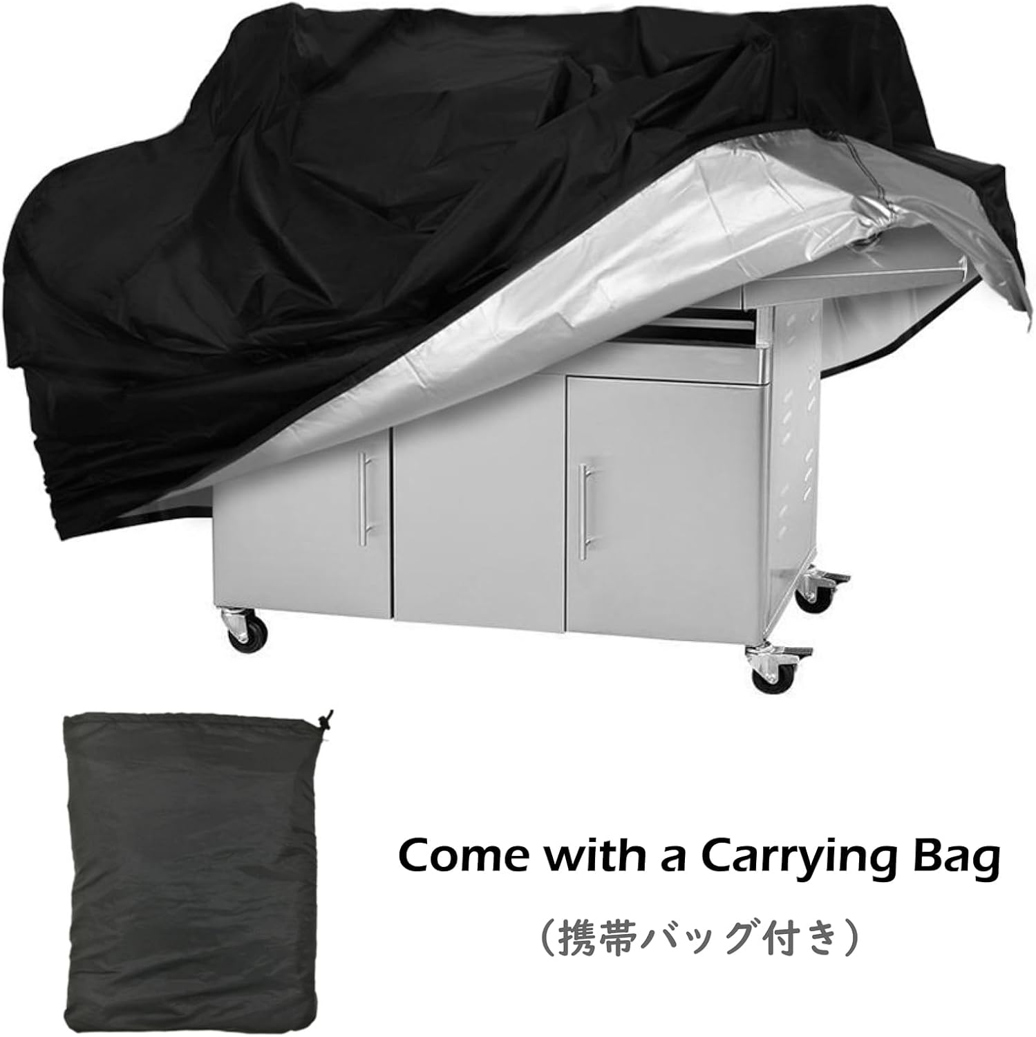 TRIWONDER BBQ Gas Grill Cover - Heavy Duty Waterproof, Dust-Proof, Anti-Uv, Rip-Proof - Barbecue Burner Cover with Adjustable Hem Drawstring & Storage Bag for Weber, Dyna-Glo, Nexgrill image number 4