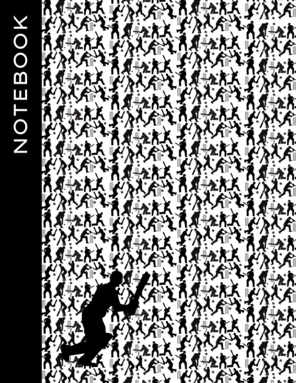 Cricket Notebook: Designer Cricket Notebook College Ruled 8.5 X 11"