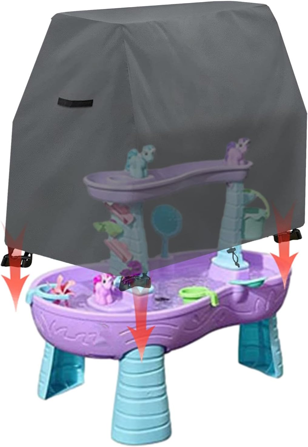 Step 2 Water Table Cover - Kids Water Table Cover, Splash Pond Water Play Table Cover | Kids Water Table Protector, Sun-Proof Waterproof Dustproof Outdoor Toys Cover for Children'S Water Toys