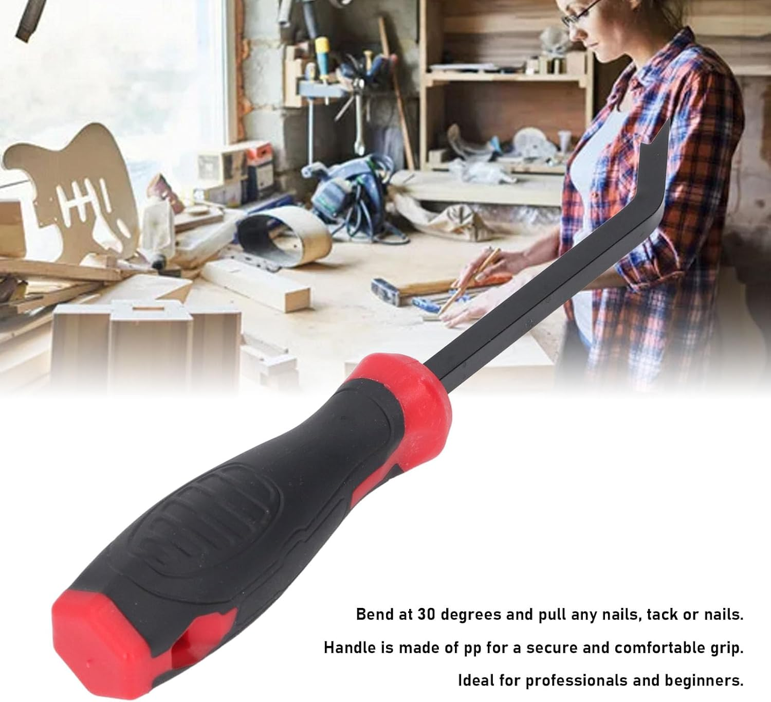 Staple Remover, Staple Puller, Upholstery Tools Staple Lifter, Nail Puller, Cr V Steel Heavy Duty Staple Extractor Lifter for Carpets Wood Flooring Furniture Architecture image number 3