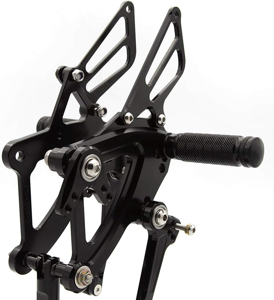 CNC CBR500R 13-19 Motorcycle Adjustable Rearsets Foot Pegs Rear Set Footpeg Brake Shift Pedal Compatible with CBR500R CBR400R CB500F CB400F 2013-2019 Black image number 3